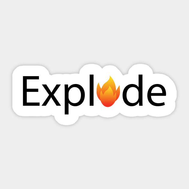 Explode exploding typographic logo design Sticker by D1FF3R3NT